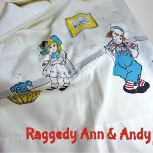 Vintage 60’s Wamsutta Raggedy Ann and Andy Twin Flat Sheet And Fitted Sheet